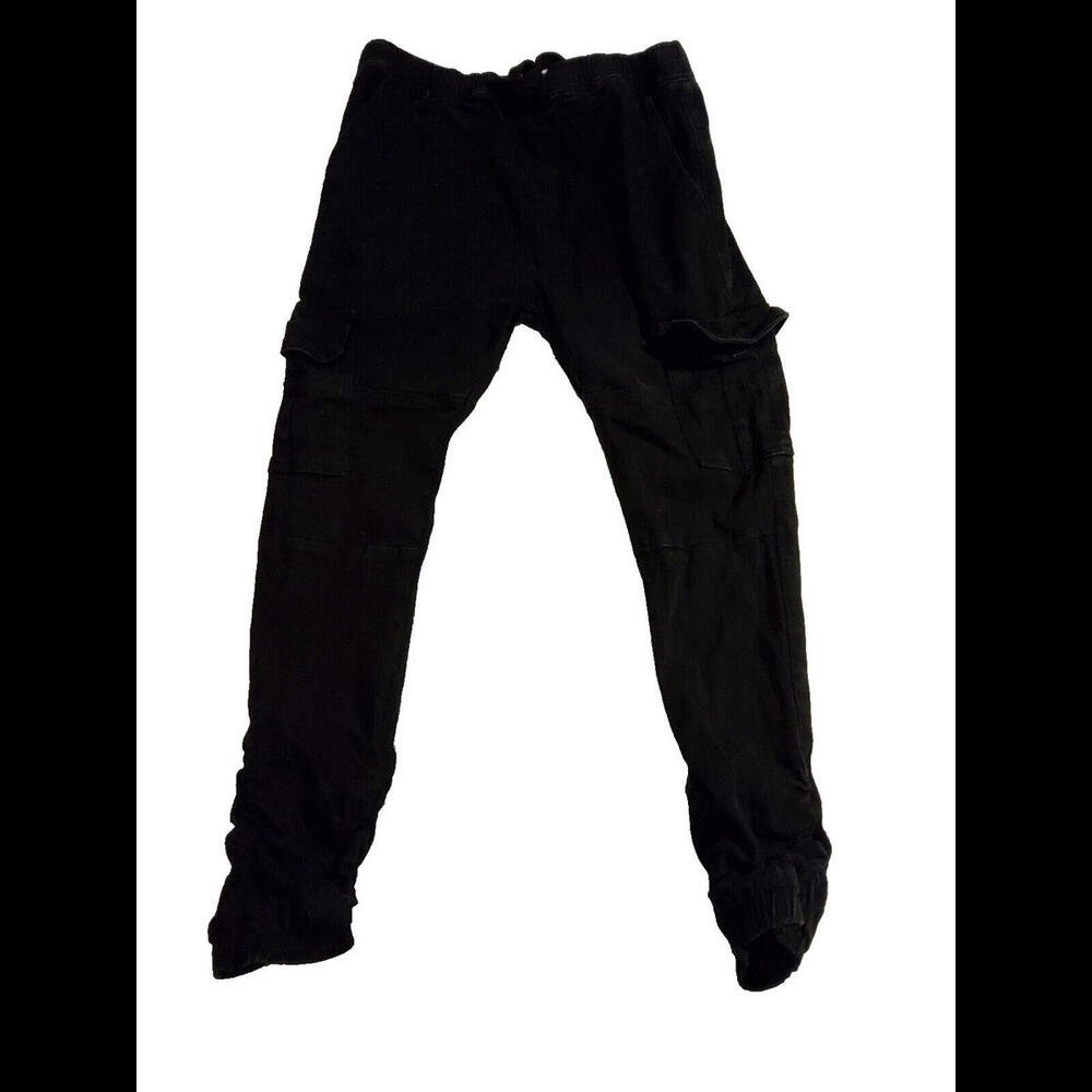 Demolition Denim Collection Black Cargo Stretch Pants Ladies Medium 6 Pockets